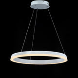 Baxter Modern Contemporary Aluminum Integrated LED Hoop Pendant - JONATHAN Y