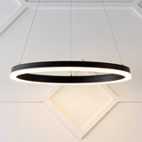 Baxter Modern Contemporary Aluminum Integrated LED Hoop Pendant