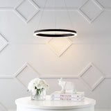 Baxter Modern Contemporary Aluminum Integrated LED Hoop Pendant