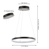 Brice Modern Contemporary Iron Integrated LED Pendant
