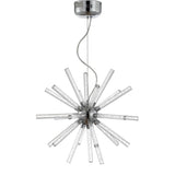 Soyuz 19.5" Adjustable Integrated LED Starburst Metal/Acrylic Pendant - JONATHAN Y