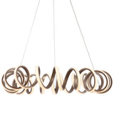 Cursive 24" Adjustable Spiral Integrated LED Metal Chandelier Ceiling Light - JONATHAN Y