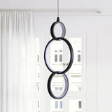 Loop 7.75" Adjustable Integrated LED Metal Ring Pendant - JONATHAN Y