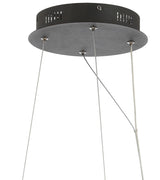 Elsa 24" Adjustable Integrated LED Modern Crystal Pendant - JONATHAN Y