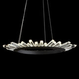 Elsa 24" Adjustable Integrated LED Modern Crystal Pendant - JONATHAN Y