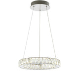 Reese 15.7" Adjustable Integrated LED Metal/Crystal Pendant Pendant - JONATHAN Y