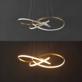 Alexia 25" Abstract Integrated LED Metal Adjustable Pendant - JONATHAN Y
