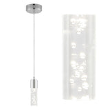 Bolha 4.75" Bubble Acrylic/Iron Modern Minimalist Integrated LED Pendant - JONATHAN Y