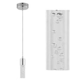 Bolha 4.75" Bubble Acrylic/Iron Modern Minimalist Integrated LED Pendant - JONATHAN Y