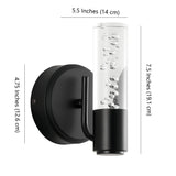 Bolha Minimalist Modern Bubble Acrylic/Iron Integrated LED Vanity Light