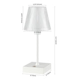 Oscar 12.5" Modern Industrial Rechargeable/Cordless Iron/Acrylic Integrated LED Table Lamp with Ribbed Shade - JONATHAN Y