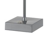 Oscar 12.5" Modern Industrial Rechargeable/Cordless Iron/Acrylic Integrated LED Table Lamp with Ribbed Shade