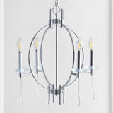 Laura 23" Crystal/Metal LED Chandelier - JONATHAN Y