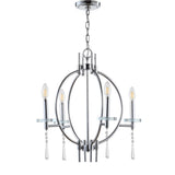 Laura 23" Crystal/Metal LED Chandelier - JONATHAN Y