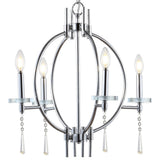 Laura 23" Crystal/Metal LED Chandelier - JONATHAN Y