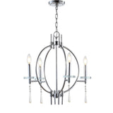 Laura 23" Crystal/Metal LED Chandelier - JONATHAN Y