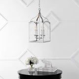 Ruth 11" Traditional Classic Lantern Metal/Glass LED Pendant - JONATHAN Y