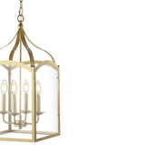 Ruth 11" Traditional Classic Lantern Metal/Glass LED Pendant