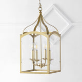 Ruth 11" Traditional Classic Lantern Metal/Glass LED Pendant - JONATHAN Y