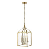 Ruth 11" Traditional Classic Lantern Metal/Glass LED Pendant - JONATHAN Y