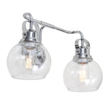Shirley Metal/ Bubbled Glass Vanity Light