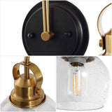 Shirley Metal/ Bubbled Glass Vanity Light