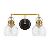 Shirley Metal/ Bubbled Glass Vanity Light