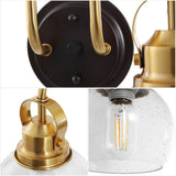 Shirley Metal/ Bubbled Glass Vanity Light