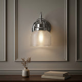 Virginia Metal/Glass LED Vanity Light Chrome / 1 Socket – AI-ON