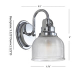 Virginia Metal/Glass LED Vanity Light - JONATHAN Y