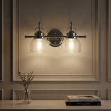 Virginia Metal/Glass LED Vanity Light Chrome / 2 Sockets – AI-ON