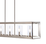 Anna 38.5" Linear Metal/Glass LED Pendant - JONATHAN Y