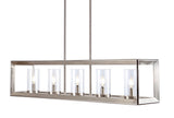 Anna 38.5" Linear Metal/Glass LED Pendant - JONATHAN Y