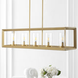 Anna 38.5" Linear Metal/Glass LED Pendant