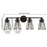 Evelyn Metal Vanity Light Oil Rubbed Bronze / 4-Light – DIM