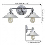 July Metal Shade Sconce Chrome / 2 Sockets – DIM