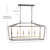 Pagoda Lantern Metal LED Pendant Oil Rubbed Bronze/Brass Gold / 49" – DIM
