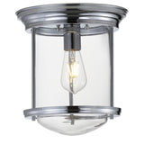 Savannah 10.25" Metal/Glass LED Flush Mount - JONATHAN Y