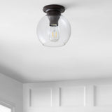 Atlas 7.75" Metal/Glass LED Flush Mount - JONATHAN Y