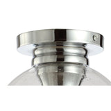 Atlas 7.75" Metal/Glass LED Flush Mount - JONATHAN Y