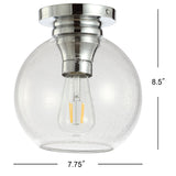 Atlas 7.75" Metal/Glass LED Flush Mount - JONATHAN Y