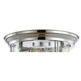 Lauren 13.25" Metal/Glass LED Flush Mount - JONATHAN Y