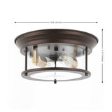 Lauren 13.25" Metal/Glass LED Flush Mount