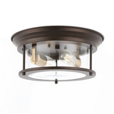 Lauren 13.25" Metal/Glass LED Flush Mount