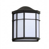 Henry 7.75" Outdoor Frosted Acrylic/Metal Integrated LED Wall Sconce Black/White – OFF