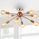 Copper 30.5" Sputnik Metal LED Flush - JONATHAN Y
