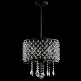 Gigi Metal/Crystal Adjustable LED Drop Chandelier - JONATHAN Y