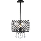 Gigi Metal/Crystal Adjustable LED Drop Chandelier - JONATHAN Y