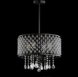 Gigi Metal/Crystal Adjustable LED Drop Chandelier - JONATHAN Y