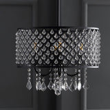 Gigi Metal/Crystal Adjustable LED Drop Chandelier - JONATHAN Y